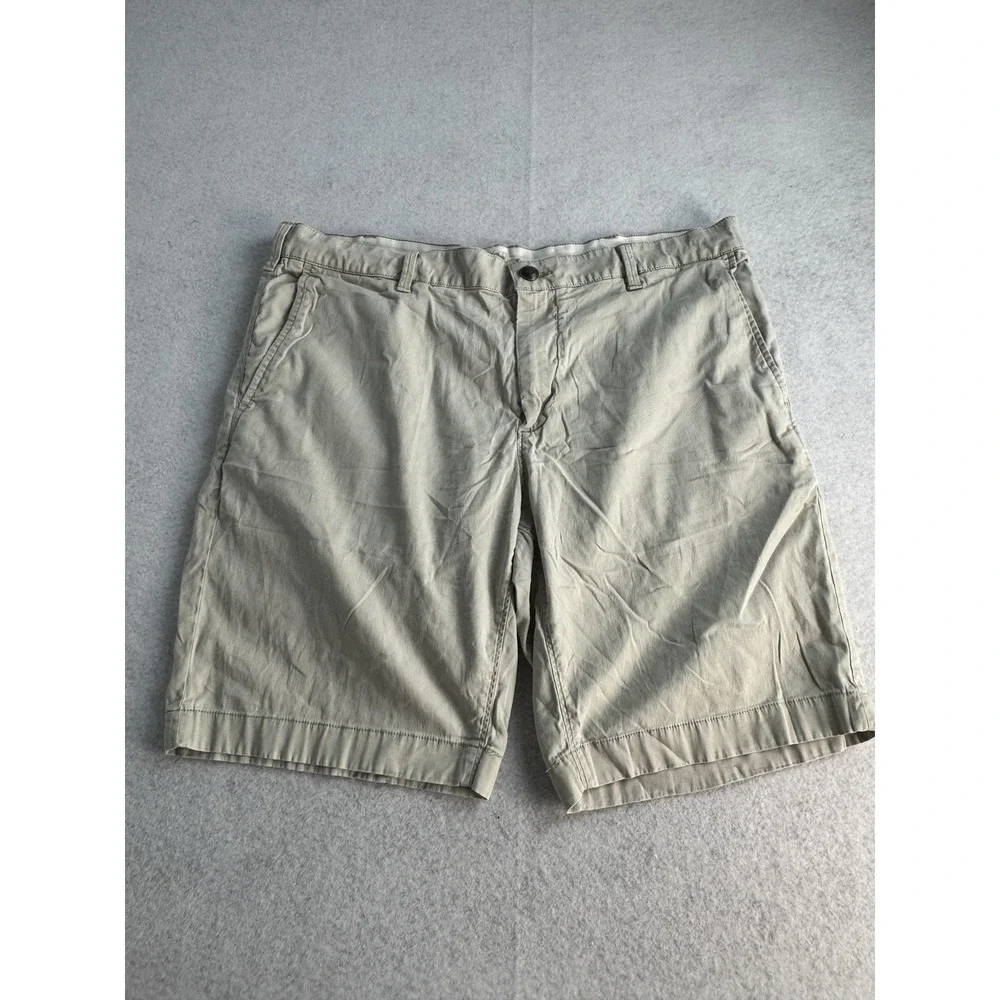 Faherty Shorts Mens 36 Beige Chino Canvas 10 Inseam Stretch Summer Casual